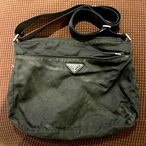 Prada nylon black crossbody bag - used condition.